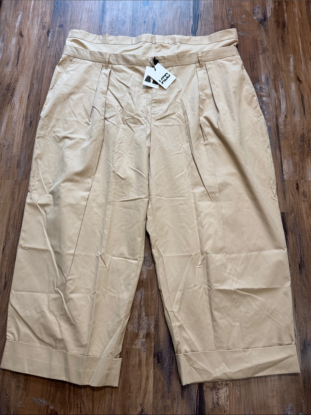 KBB Tan Wide-Leg Pants